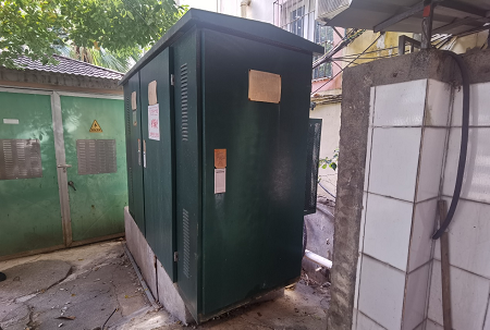 景德鎮華陽小區箱式變壓器噪聲治理施工前